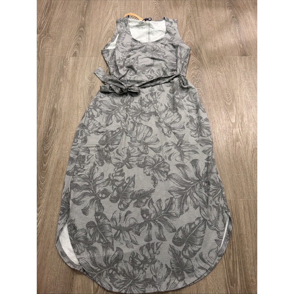 AFTCO Sandpiper Printed Sleeveless Dress In Harbor Gray Size Medium NEW